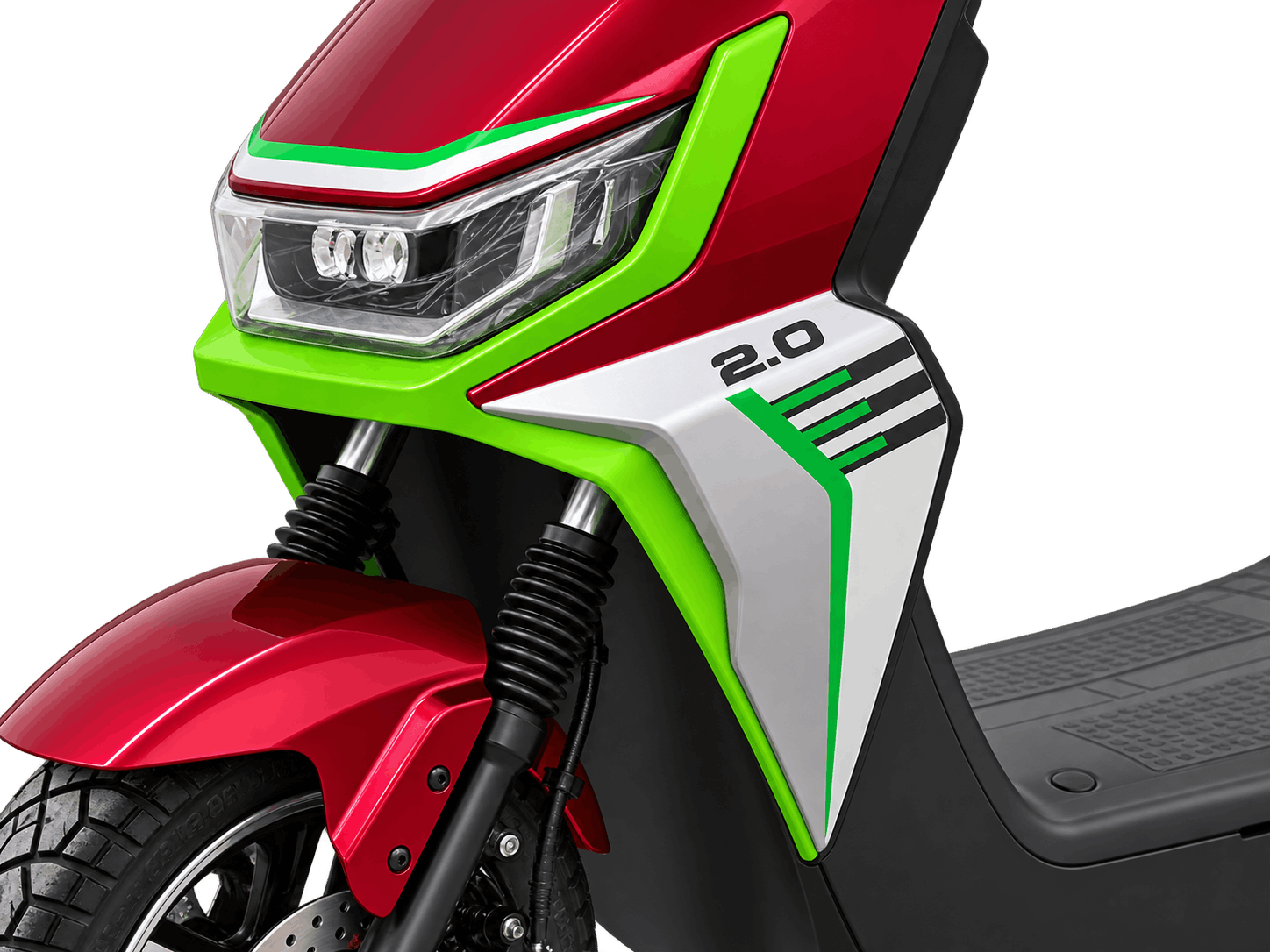 Nexo KB 1200W front view with alloy rims and dual disc brakes